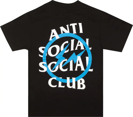 Anti Social Social Club x Fragment Design Blue Bolt Tee "Black" - Dawntown