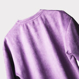 PURPLE AND ASH GREY DUAL TONE SUEDE T-SHIRT