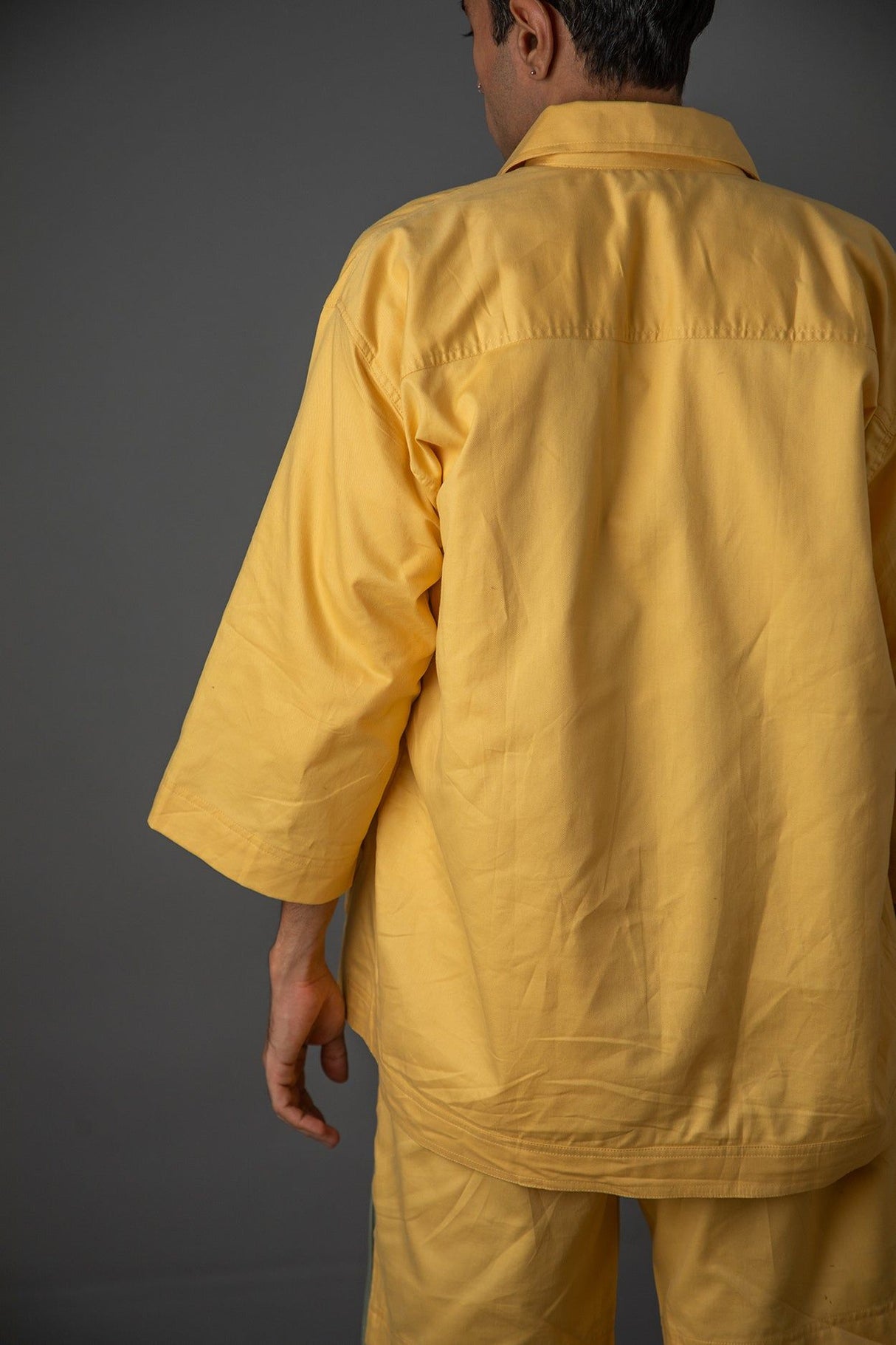 Canary Yellow Half Sleeve Over Shirt