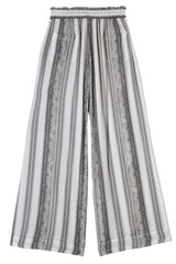 Charcoal Striped Flared Pants