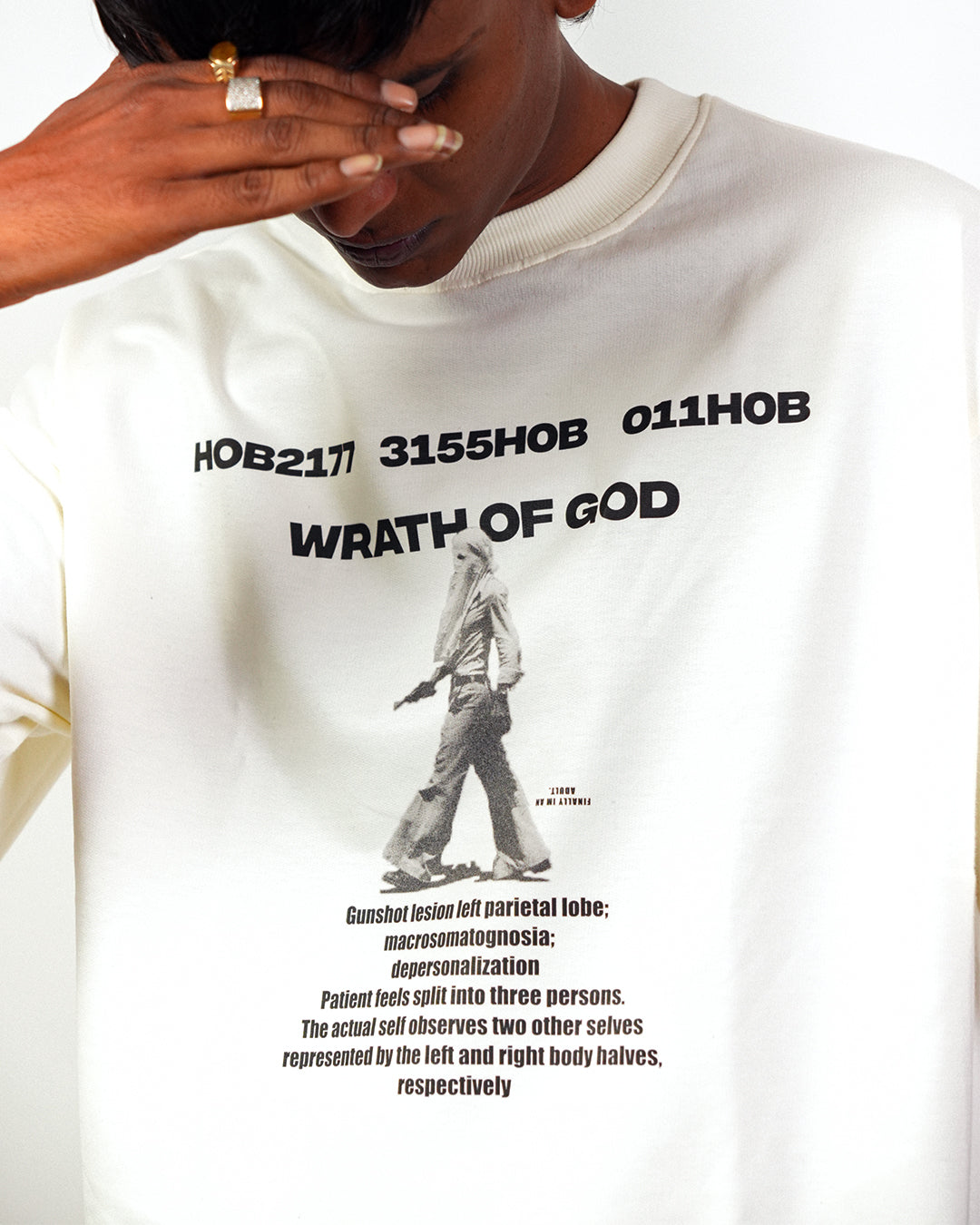 Wrath of God // Beige Oversized Unisex T-shirt