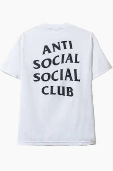 Anti social social club white logo tee