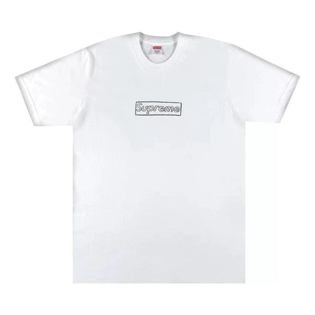 Supreme x KAWS Chalk Logo Tee 'White' - Dawntown