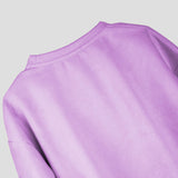 PURPLE EMBROIDERED SUEDE T-SHIRT