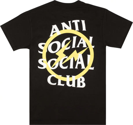 Anti Social Social Club x Fragment Design Yellow Bolt Tee "Black" - Dawntown