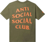 Anti Social Social Club x Undefeated Paranoid Tee "Olive" - Dawntown
