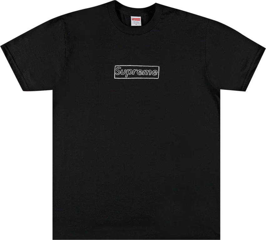 Supreme x KAWS Chalk Logo Tee "Black" - Dawntown